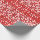 Gezellige kersttrui rood en wit cadeaupapier (Hoek)