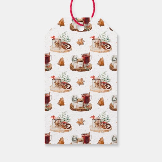 Gezellige kerstvakantie cadeaulabel (Achterkant)