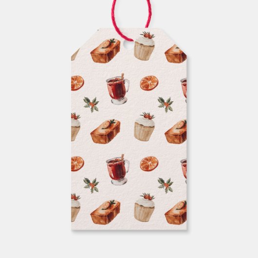 Gezellige kerstvakantie cadeaulabel (Achterkant)