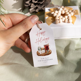 Gezellige kerstvakantie cadeaulabel