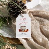 Gezellige kerstvakantie cadeaulabel