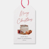 Gezellige kerstvakantie cadeaulabel (Voorkant)