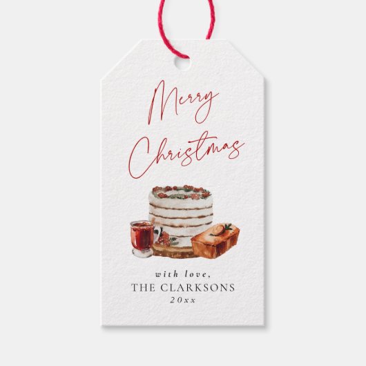 Gezellige kerstvakantie cadeaulabel (Voorkant)