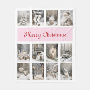 Gezellige kerstvakantie winterscenes fleece deken