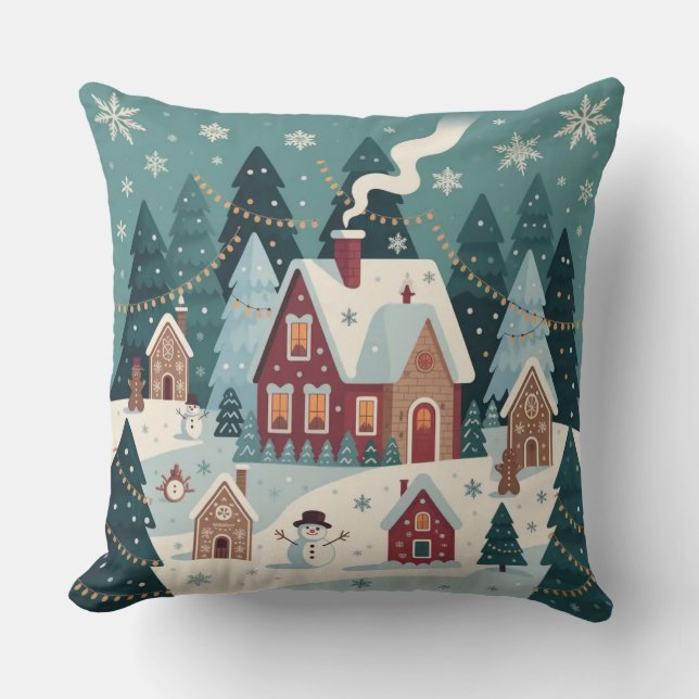 Gezellige kerstvibes - feestelijke vakantie Kussen (Voorkant)