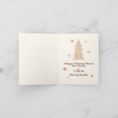Gezellige kerstwensen Boho Feestdagen Kaart (Binnen)