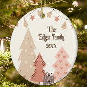 Gezellige kerstwensen Boho Keramisch Ornament