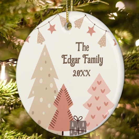 Gezellige kerstwensen Boho Keramisch Ornament