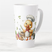 Gezellige Keuken Eenden Cute Kookontwerp Latte Mok (Rechterhoek)