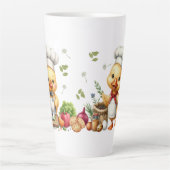 Gezellige Keuken Eenden Cute Kookontwerp Latte Mok (Voorkant)