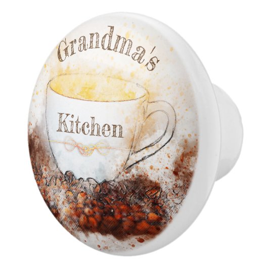 Gezellige keuken koffie keramische knop (Rechts)