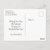 Gezellige keuken Vintage Kerstmis Briefkaart (Achterkant)