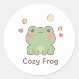 Gezellige Kikker Sticker | Schattige Kawaii Pastel