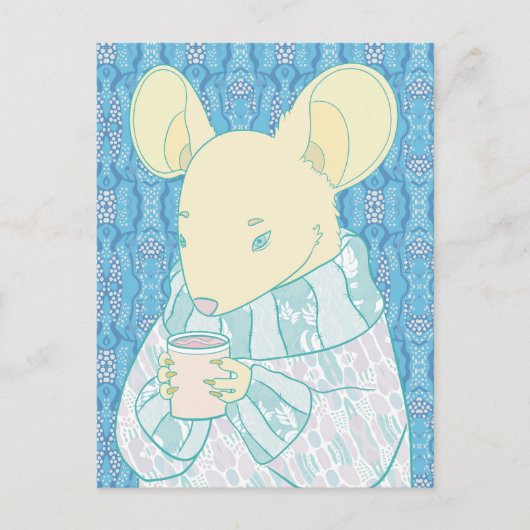 Gezellige kleine rat briefkaart (Voorkant)