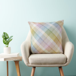 Gezellige kleurrijke tartan plaid, roze Sierkussen