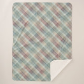 Gezellige kleurrijke tartan Sherpa Blanket Sherpa Deken (Voorkant)