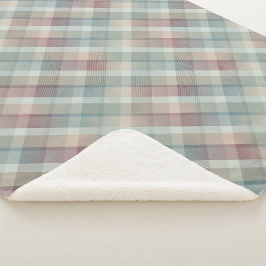Gezellige kleurrijke tartan Sherpa Blanket Sherpa Deken (3/4)