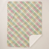 Gezellige kleurrijke tartan Sherpa Blanket Sherpa Deken (Voorkant)