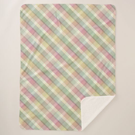 Gezellige kleurrijke tartan Sherpa Blanket Sherpa Deken (Voorkant)