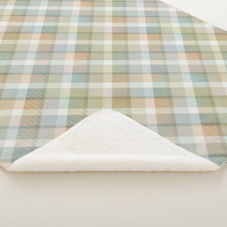 Gezellige kleurrijke tartan Sherpa Blanket Sherpa Deken