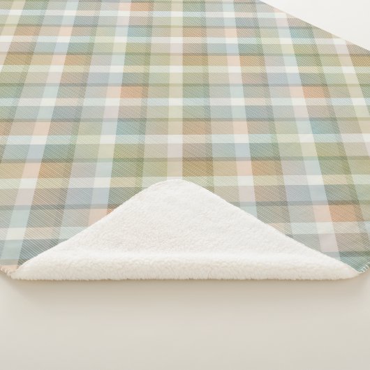 Gezellige kleurrijke tartan Sherpa Blanket Sherpa Deken (3/4)