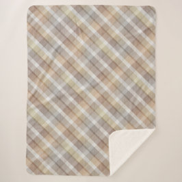 Gezellige kleurrijke tartan Sherpa Blanket Sherpa Deken