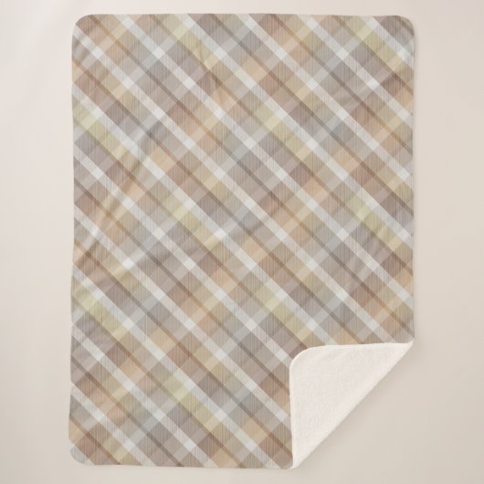 Gezellige kleurrijke tartan Sherpa Blanket Sherpa Deken (Voorkant)
