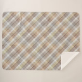 Gezellige kleurrijke tartan Sherpa Blanket Sherpa Deken (Voorkant (horizontaal))