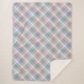 Gezellige kleurrijke tartan Sherpa Blanket Sherpa Deken (Voorkant)