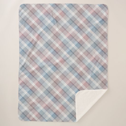 Gezellige kleurrijke tartan Sherpa Blanket Sherpa Deken (Voorkant)