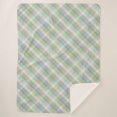 Gezellige kleurrijke tartan Sherpa Blanket Sherpa Deken (Voorkant)