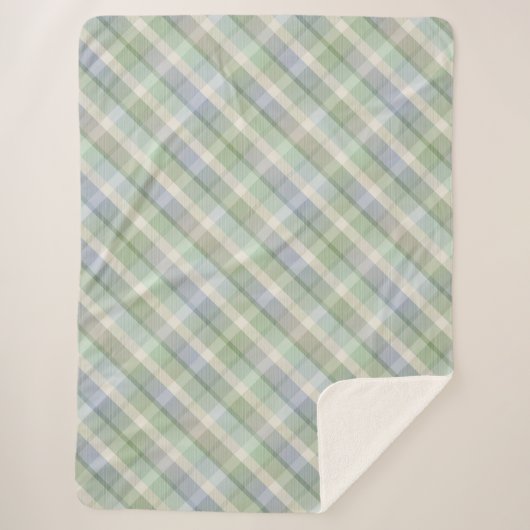 Gezellige kleurrijke tartan Sherpa Blanket Sherpa Deken (Voorkant)