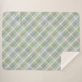 Gezellige kleurrijke tartan Sherpa Blanket Sherpa Deken (Voorkant (horizontaal))