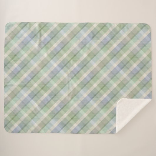 Gezellige kleurrijke tartan Sherpa Blanket Sherpa Deken (Voorkant (horizontaal))