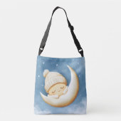 Gezellige Knit Nap Cresent Moon Crossbody Tas (Achterkant)