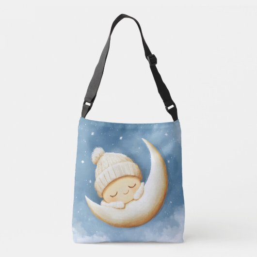 Gezellige Knit Nap Cresent Moon Crossbody Tas (Achterkant)