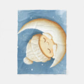 Gezellige Knit Nap Cresent Moon Fleece Deken (Voorkant)