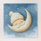 Gezellige Knit Nap Cresent Moon Legpuzzel (Verticaal)