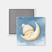 Gezellige Knit Nap Cresent Moon Magneet (Voorkant / Achterkant)