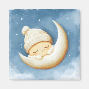 Gezellige Knit Nap Cresent Moon Magneet