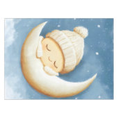 Gezellige Knit Nap Cresent Moon Tafelkleed (Voorkant (Horizontaal))