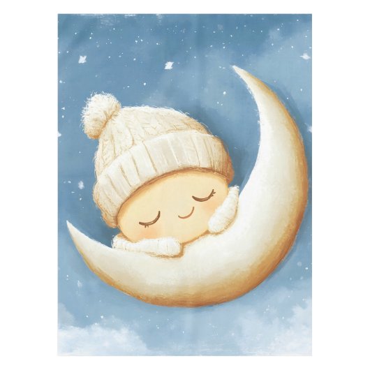 Gezellige Knit Nap Cresent Moon Tafelkleed (Voorkant)