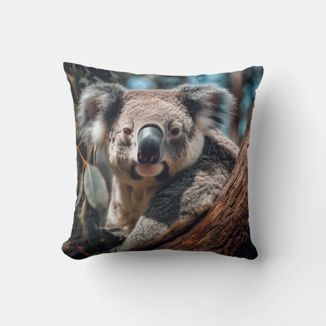 Gezellige Koala: Australische Wildlife Kussen (Voorkant)