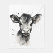 "Gezellige Koe" Fleece Deken - Snuggle Up in Style (Voorkant)