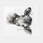 "Gezellige Koe" Fleece Deken - Snuggle Up in Style (Voorkant (Horizontaal))