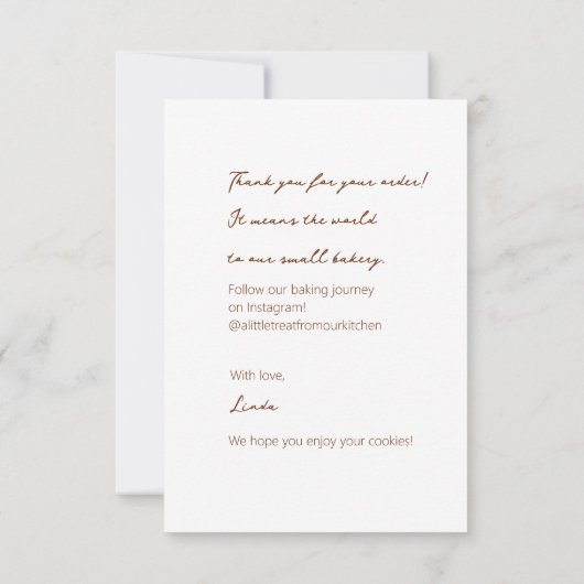 Gezellige koekjeslekkernijen bedankkaart (Achterkant)