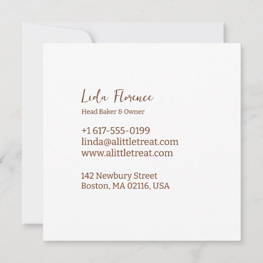 Gezellige koekjeslekkernijen kaart (Achterkant)