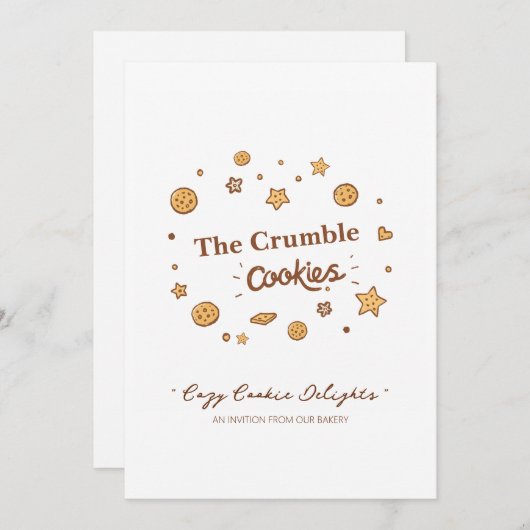 Gezellige koekjeslekkernijen kaart (Voorkant / Achterkant)