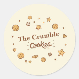 Gezellige koekjeslekkernijen ronde sticker