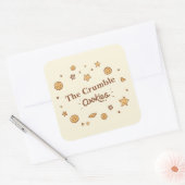 Gezellige koekjeslekkernijen vierkante sticker (Envelop)